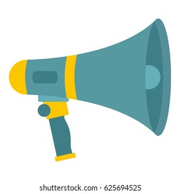Loudspeaker icon flat isolated on white background vector illustration