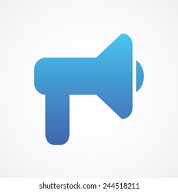 Loudspeaker icon in flat style