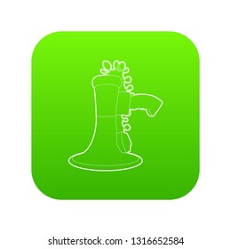 Loudspeaker icon green vector isolated on white background