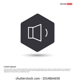 loudspeaker icon Hexa White Background icon template