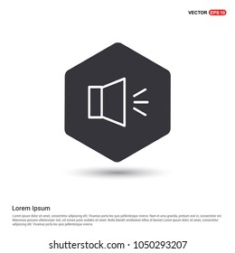loudspeaker icon Hexa White Background icon template