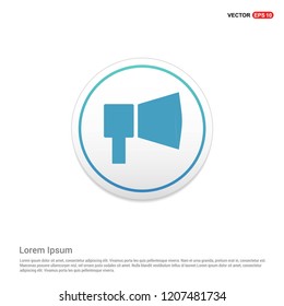 loudspeaker icon Hexa White Background icon template - Free vector icon