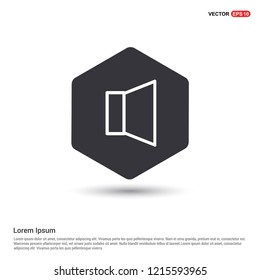 loudspeaker icon Hexa White Background icon template 