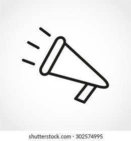 Loudspeaker Icon Isolated on White Background