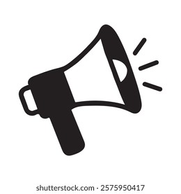 Loudspeaker icon, Megaphone icon vector art on white background
