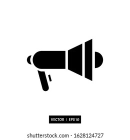 loudspeaker icon megaphone icon vector, illustration logo template for many purpose. Isolated on white background.