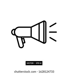 loudspeaker icon megaphone icon vector, illustration logo template for many purpose. Isolated on white background.