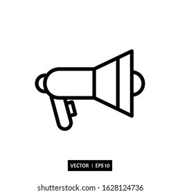 loudspeaker icon megaphone icon vector, illustration logo template for many purpose. Isolated on white background.