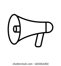 Loudspeaker icon, megaphone and website button. vector illustration