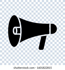 Loudspeaker icon, megaphone and website button. vector illustration