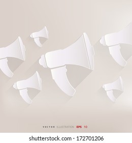 Loudspeaker icon. Microphone symbol