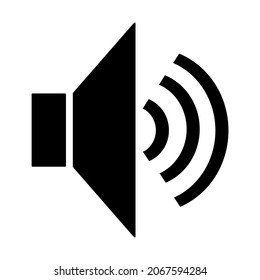 icono de altavoz en fondo blanco