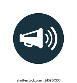 loudspeaker icon on white background 