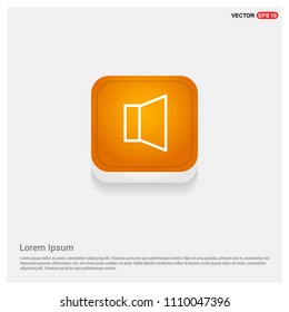 loudspeaker icon Orange Abstract Web Button - Free vector icon