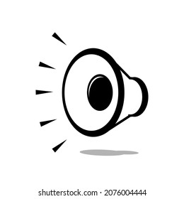 loudspeaker icon outline isolated on a white background. destination symbol for website design, mobile app, logo, ui. editable strokes. vector illustration