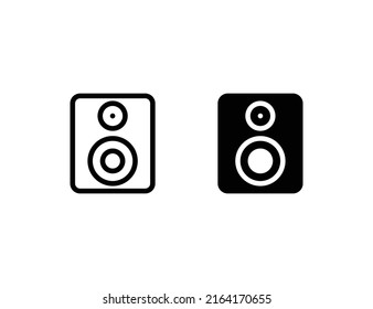 loudspeaker icon. outline icon and solid icon