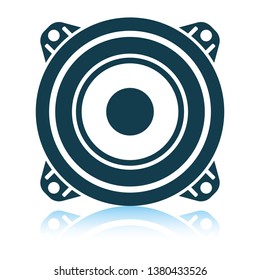 Loudspeaker  icon. Shadow reflection design. Vector illustration.