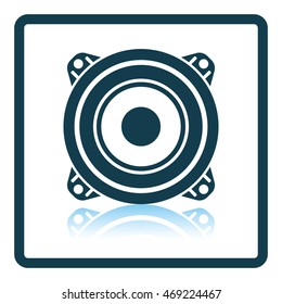 Loudspeaker  icon. Shadow reflection design. Vector illustration.