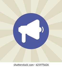 loudspeaker icon. sign design. background