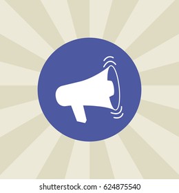 loudspeaker icon. sign design. background