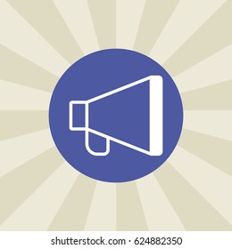 loudspeaker icon. sign design. background