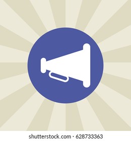 loudspeaker icon. sign design. background