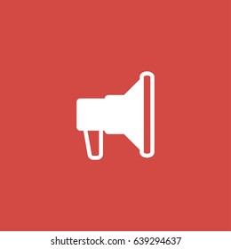 loudspeaker icon. sign design. red background