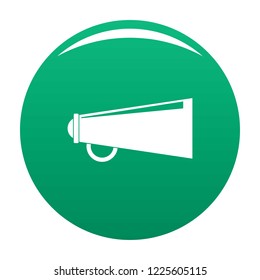 Loudspeaker icon. Simple illustration of loudspeaker vector icon for any design green