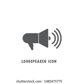 Loudspeaker icon simple silhouette flat style vector illustration on white background.