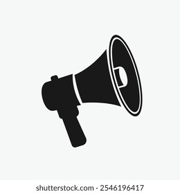 loudspeaker icon with sound symbol. bullhorn speaker Megaphone icon. Electric megaphone icon. Loudspeaker megaphone Announcement concept.