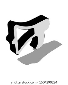 loudspeaker icon symbol isometric - Vector