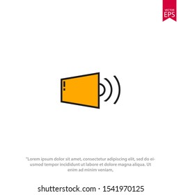 Loudspeaker icon trendy flat style isolated on white background. Vector illustration