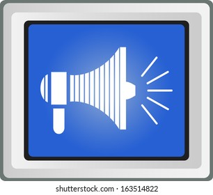 Loudspeaker icon, vector. 
