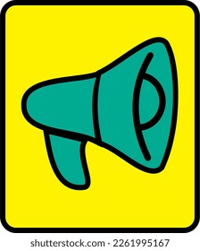 loudspeaker icon in vector art style