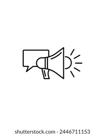 Icono de altavoz, Vector de mejor línea.