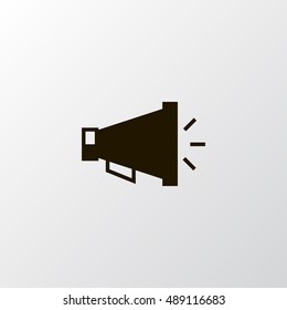 Loudspeaker icon vector, clip art. Also useful as logo, web element, symbol, graphic image, silhouette and illustration.