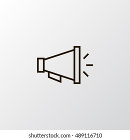 Loudspeaker icon vector, clip art. Also useful as logo, web element, symbol, graphic image, silhouette and illustration.