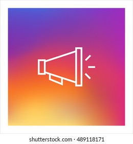 Loudspeaker icon vector, clip art. Also useful as logo, web element, symbol, graphic image, silhouette and illustration. Compatible with ai, cdr, jpg, png, svg, pdf, ico and eps.