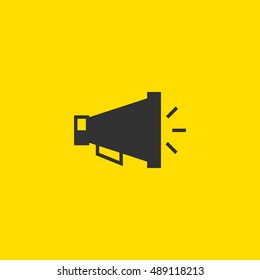 Loudspeaker icon vector, clip art. Also useful as logo, web element, symbol, graphic image, silhouette and illustration. Compatible with ai, cdr, jpg, png, svg, pdf, ico and eps.