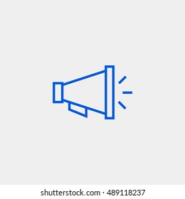 Loudspeaker icon vector, clip art. Also useful as logo, web element, symbol, graphic image, silhouette and illustration. Compatible with ai, cdr, jpg, png, svg, pdf, ico and eps.