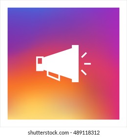 Loudspeaker icon vector, clip art. Also useful as logo, web element, symbol, graphic image, silhouette and illustration. Compatible with ai, cdr, jpg, png, svg, pdf, ico and eps.