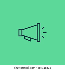 Loudspeaker icon vector, clip art. Also useful as logo, web element, symbol, graphic image, silhouette and illustration. Compatible with ai, cdr, jpg, png, svg, pdf, ico and eps.