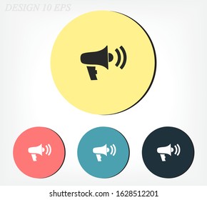 Loudspeaker icon. Vector Eps 10. Lorem Ipsum Flat Design.