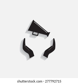 loudspeaker icon . Vector Eps 10