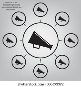 loudspeaker icon . Vector Eps 10