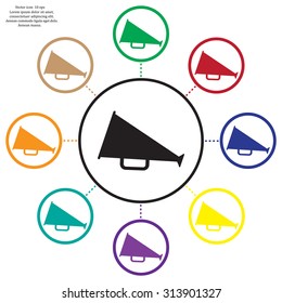 loudspeaker icon . Vector Eps 10
