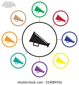 loudspeaker icon . Vector Eps 10