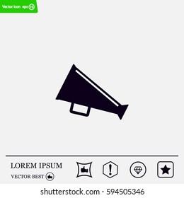loudspeaker icon. Vector Eps 10