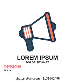 loudspeaker icon vector flat design  vector