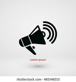 loudspeaker icon vector, flat design best vector icon